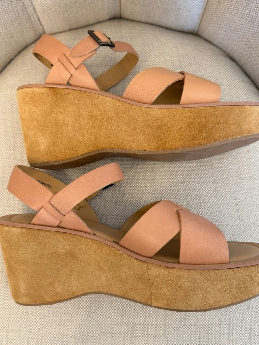 KORK EASE AVA CLASSIC Size 9 Tan Natural Vachetta Leather 3 inch Platform